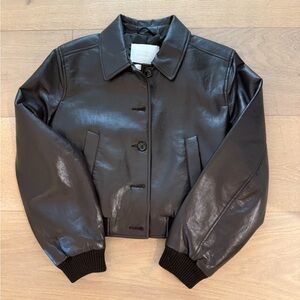 Citizens Of Humanity Brown  Leather Jacket